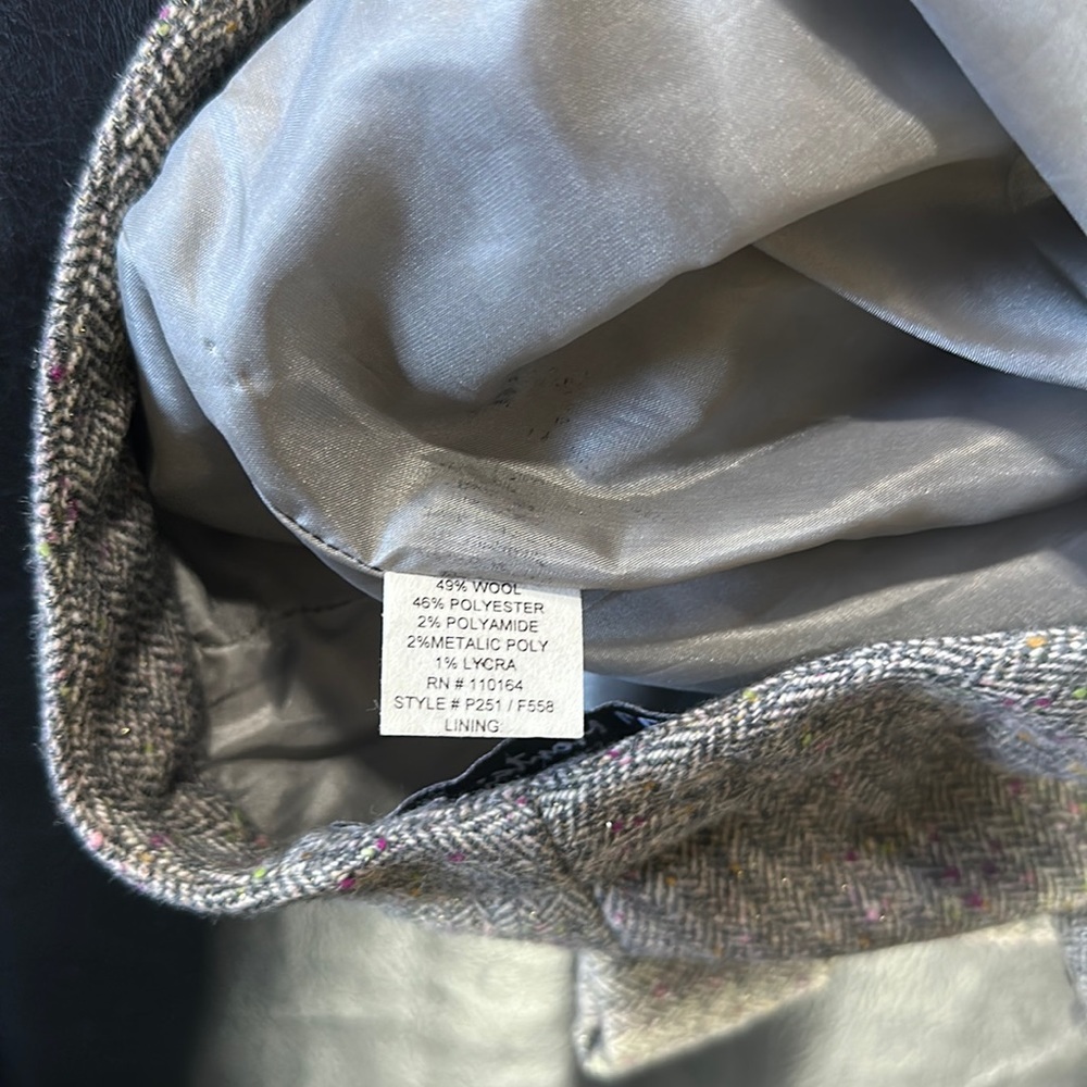 Avenue Montaigne tweed cuffed straight leg pants - Picture 5 of 6